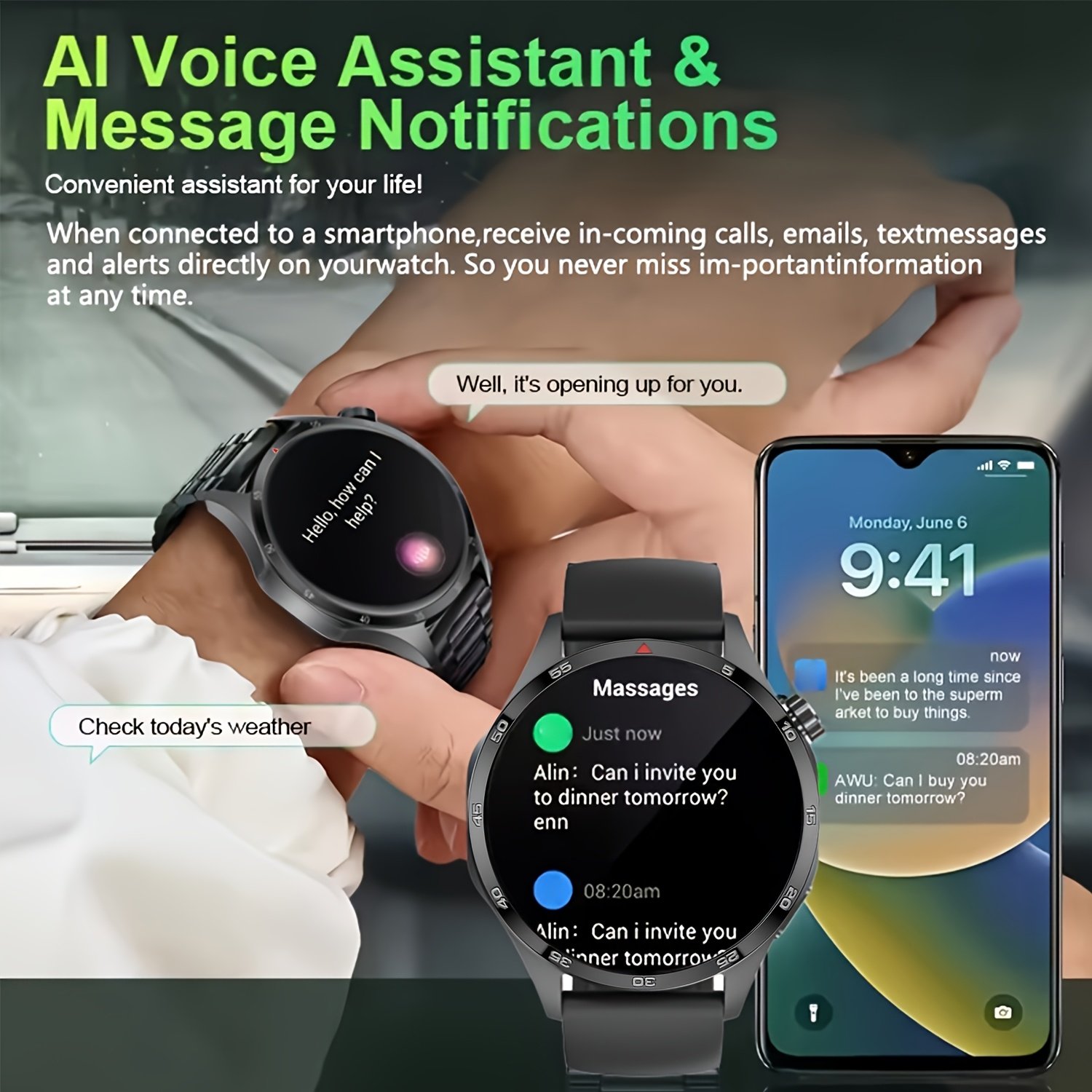 ERUN Flagship Store New Product P15 PRO Smart Watch, Sports Smartwatch, Featuring the Same GT6 PRO Watch Face, Metal Body, Silicone Strap, Hundreds of Watch Faces, Wireless Calling for Men, SMS Alerts, Multiple Sports Modes, USB Magnetic Charging – Image 8
