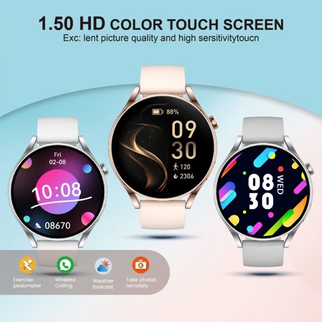 New Smartwatch with Wireless Calling/Answering, Multiple Sports Modes, Camera Control And Message Notifications. Compatible with Android And Iphone, And Serves As a Perfect Unisex Gift