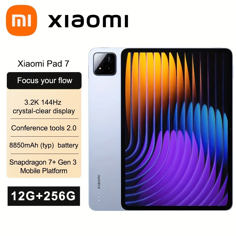 Xiaomi Pad 7 12GB+256GB 11.2&Prime; Global Version 3.2K 144Hz Display Snapdragon 7 Gen3 8850mAh 13MP+8MP Camera IPv6 Support Atmos Tablet PC Xiaomi Tablet, Not Include Charger