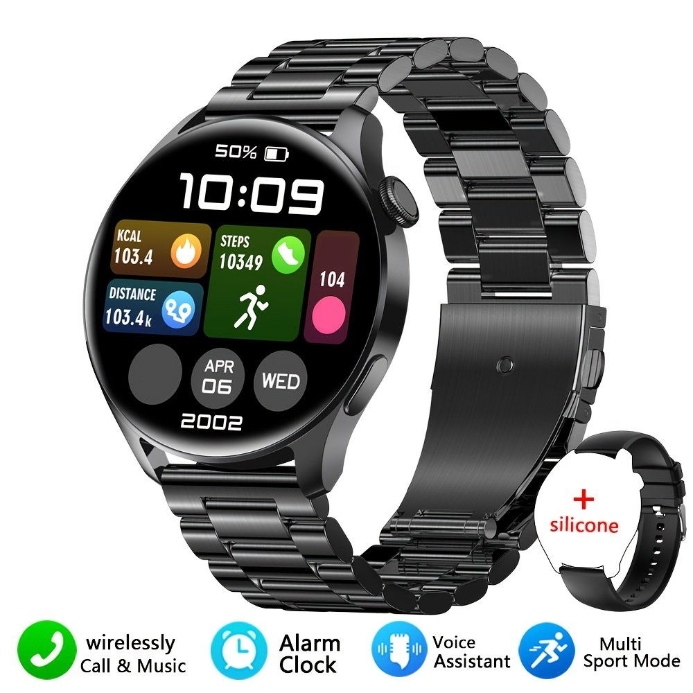 3.89 cm 360*360 HD Screen Smart Watch 280mAh Battery Outdoor Sports & Fitness Message Push Music Control Weather Display Wireless Call Men's Smart Watch 2024 NEW – Image 5