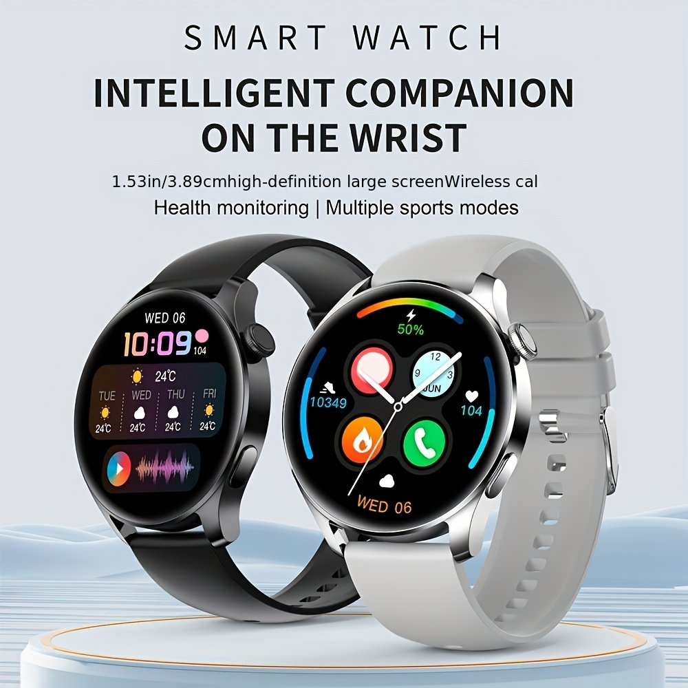 3.89 cm 360*360 HD Screen Smart Watch 280mAh Battery Outdoor Sports & Fitness Message Push Music Control Weather Display Wireless Call Men's Smart Watch 2024 NEW – Image 6