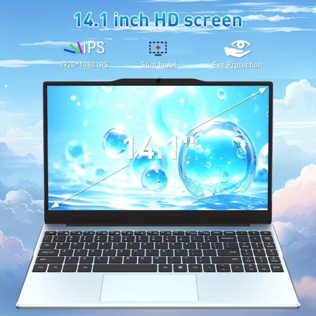 product-fancy-aef646ab-202c-4260-9bd9-f1756dada9bf 14.1" Silver Lightweight Laptop, N5100 Processor (up to 2.8 GHz), 8GB DDR4 256GB SSD, 1080P Full HD Screen, Privacy Shutter, Multiple-Ports, Ideal for Learning
