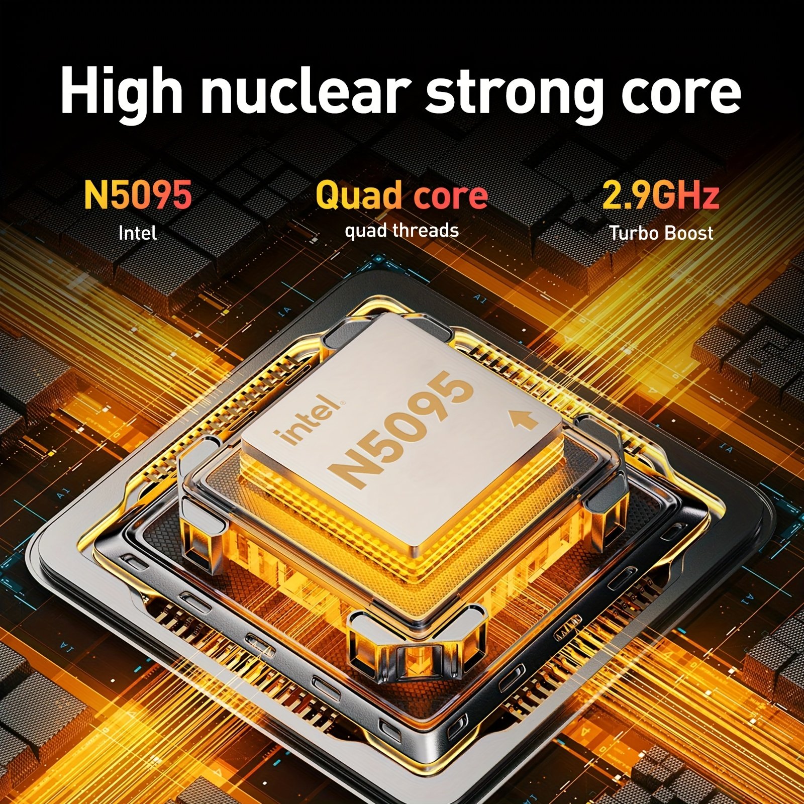 Laptop with 16GB LPDDR4 Memory and 128GB Solid-state Drive, Equipped with an Intel Celeron N5095 Processor, up to 2.9GHz, Quad-core, 1920x1080 IPS Display, Built-in HD Front Camera, 2 USB-A Ports, Pre-installed Operating System, with Fingerprint – Image 5