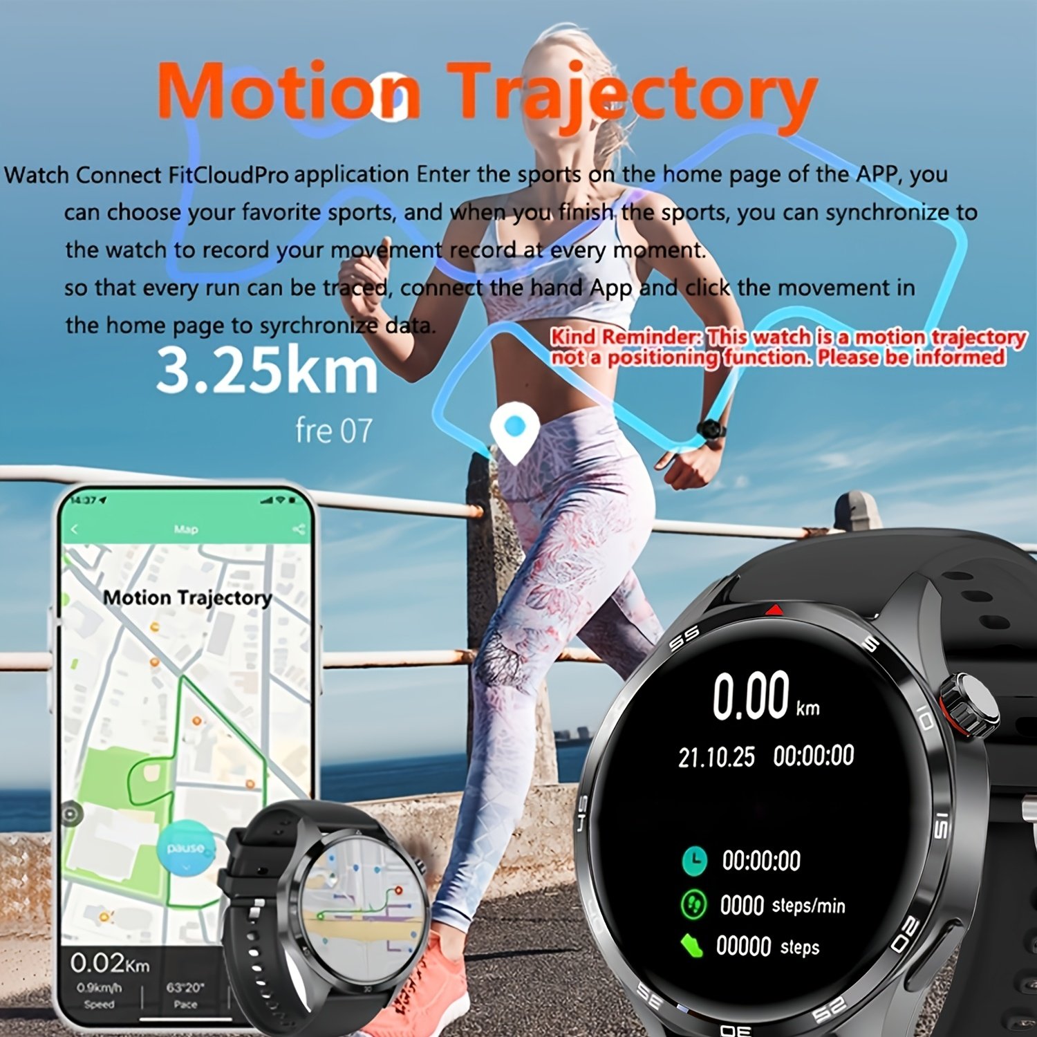 ERUN Flagship Store New Product P15 PRO Smart Watch, Sports Smartwatch, Featuring the Same GT6 PRO Watch Face, Metal Body, Silicone Strap, Hundreds of Watch Faces, Wireless Calling for Men, SMS Alerts, Multiple Sports Modes, USB Magnetic Charging – Image 2