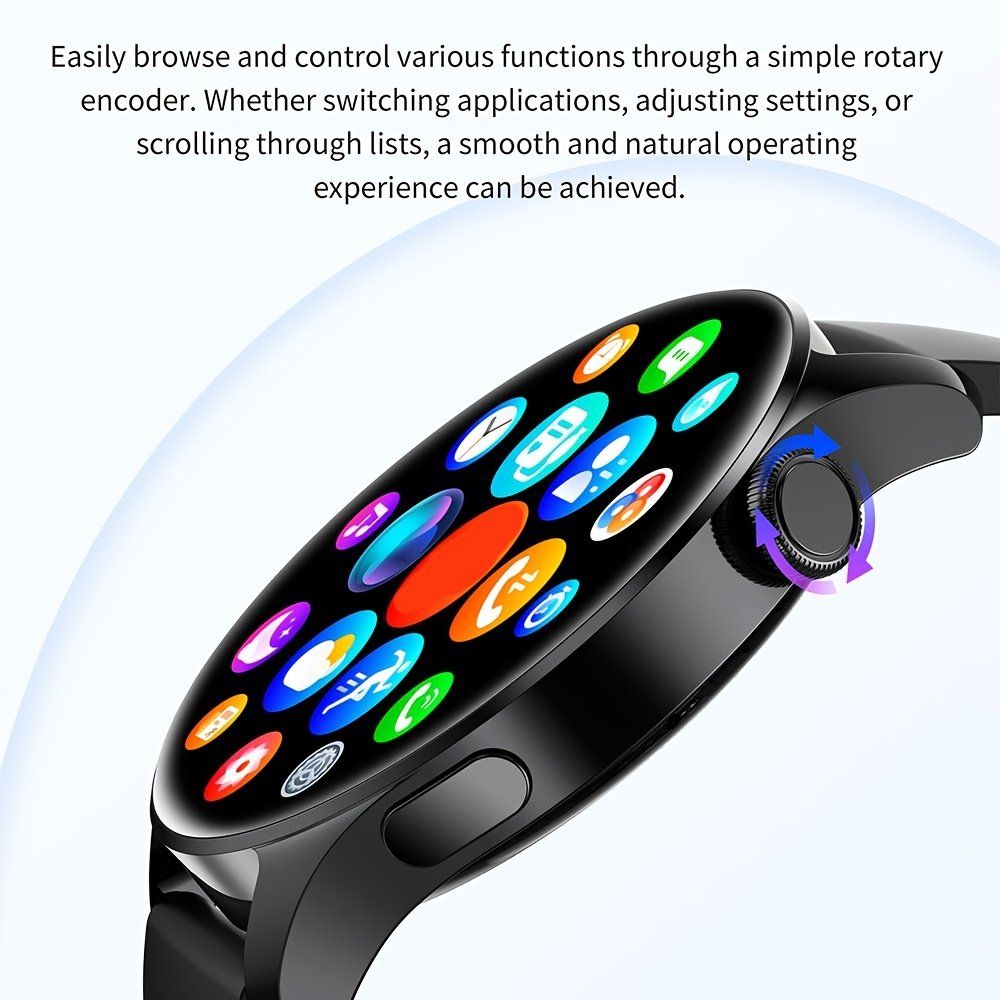 3.89 cm 360*360 HD Screen Smart Watch 280mAh Battery Outdoor Sports & Fitness Message Push Music Control Weather Display Wireless Call Men's Smart Watch 2024 NEW – Image 10