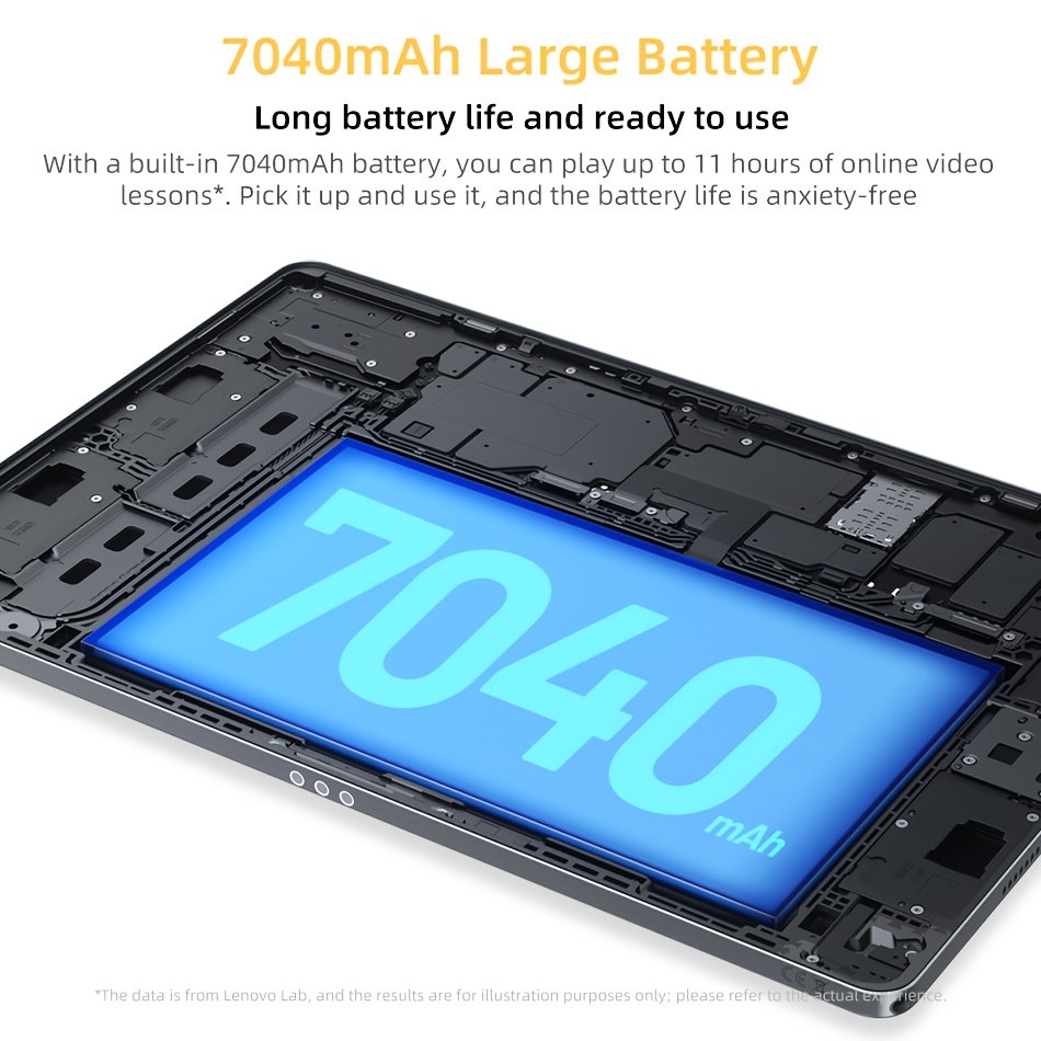 Lenovo Android 11 Inch Tablet 8GB+128GB/8GB+256GB, Dimensity 6300, 7040Mah Large Battery, 2560*1600 Resolution, Wifi, Available in Gray Or Blue, The Perfect Gift for Back-To-School Season (No Adapter), Tablet, Pad, Tablet, Pad – Image 10